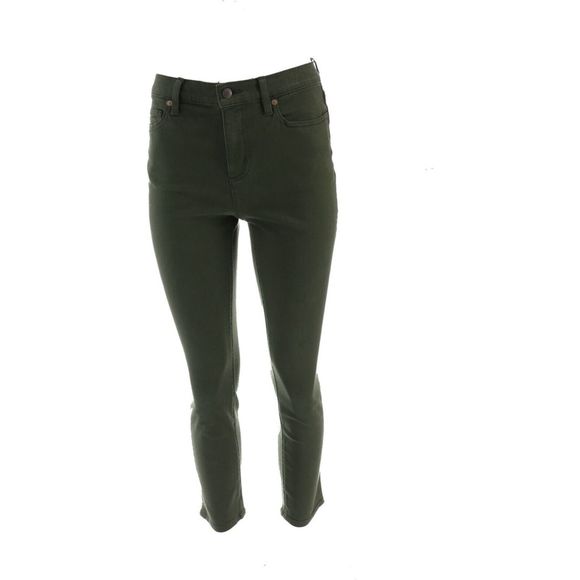 Lands' End Jeans Womens High Rise Slim Straight Leg Ankle Jeans